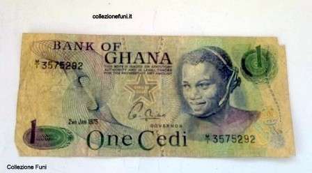 Banconota. Ghana 1 One Cedi